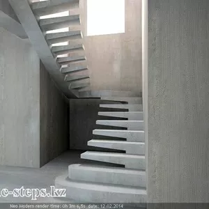 Эксклюзивные  монолитные лестницы в Шымкенте