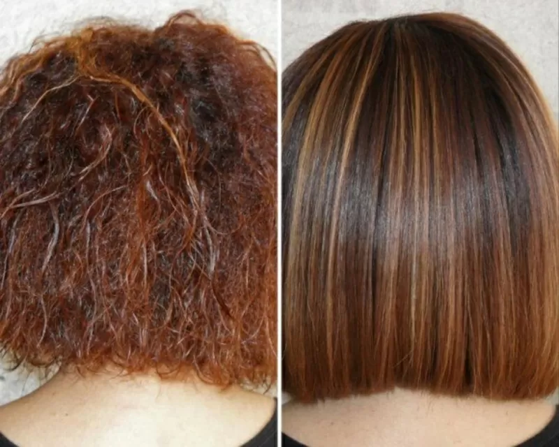 Бразильское кератиновое выпрямление и лечение волос в Шымкенте 5